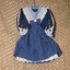 Kinderkleid 2J. blauweiß gepunktet